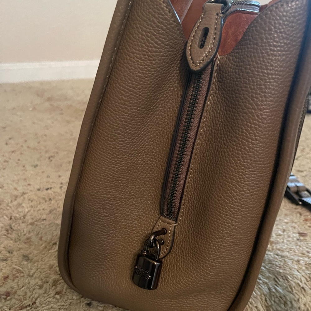 ⭐️SOLD⭐️ Coach Brooke Carryall In Pewter/Stone pebble leather - Picture 11 of 11